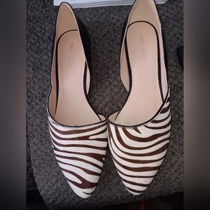 New Zebra print slip in Leather upper